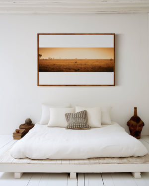 Fine art photograph of a cheetah silhouette in Tanzania.