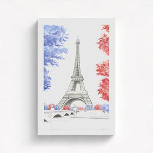 Eiffel Tower — Watercolour Canvas Print