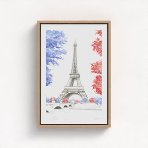 Eiffel Tower — Watercolour Canvas Print