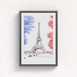 Eiffel Tower — Watercolour Canvas Print