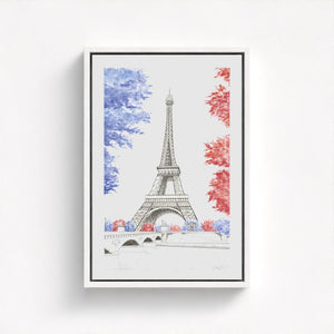 Eiffel Tower — Watercolour Canvas Print